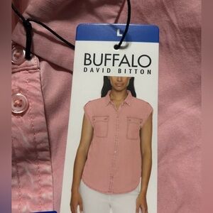 Buffalo David Bitton Women's Pink Sleeveless Top L NWT